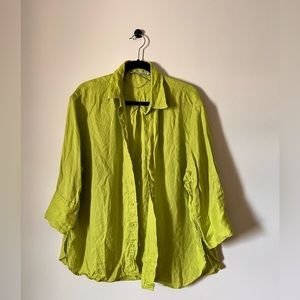 Zara Linen Button Down Shirt